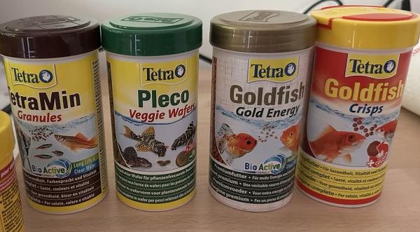 Lot de 4 pots TETRA pour poisson