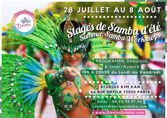 Stage de Samba cours de samba à Paris Danse formation