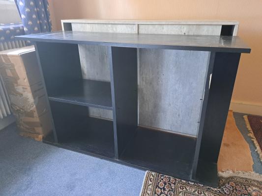 Meuble aquarium noir 1m20