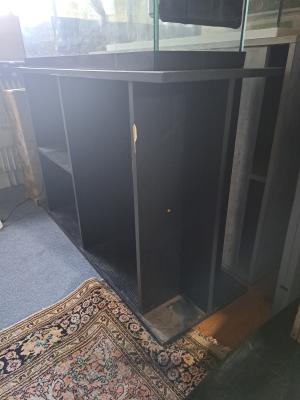 Meuble aquarium noir 1m20