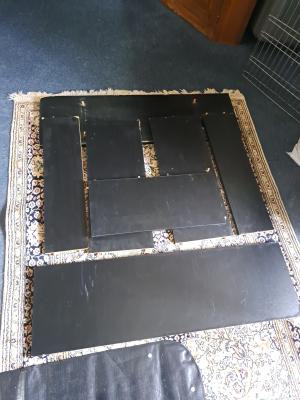 Meuble aquarium noir 1m