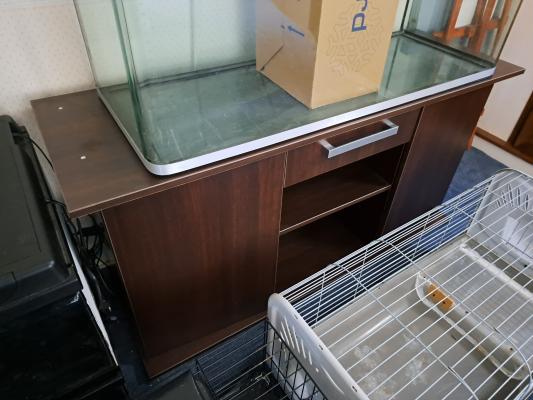 Meuble aquarium marron 1m50