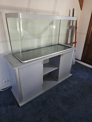 Aquarium 350L🎉+meuble gris