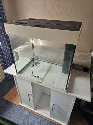 Aquarium 🎉136L +meuble blanc