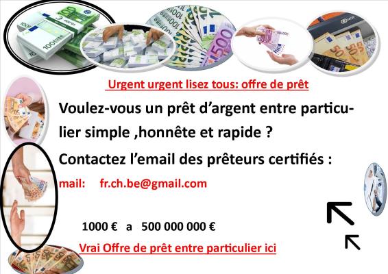 France : Offre de prêt entre particuliers ( credit.legal.fr@gmail.com )