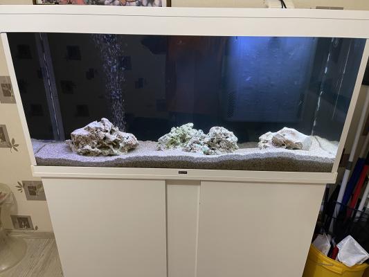 Aquarium Ciano blanc 240 litres et son meuble