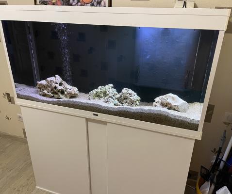 Aquarium Ciano blanc 240 litres et son meuble