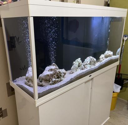 Aquarium Ciano blanc 240 litres et son meuble