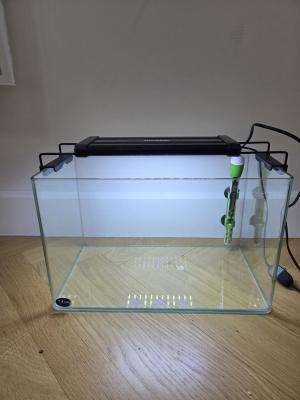 Aquarium 21L + chauffage + lampe + horodateur + accessoires