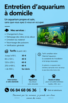 Entretien d'aquarium à domicile