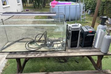 Aquarium pompes et rampe led