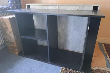 Meuble aquarium noir 1m20