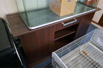Meuble aquarium marron 1m50