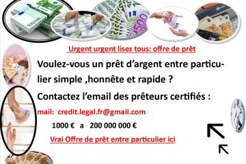 Témoignage de prêt entre particuliers.