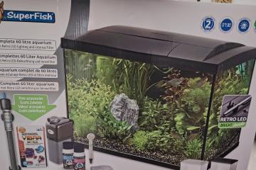 Aquarium superfish 60 Litres blanc