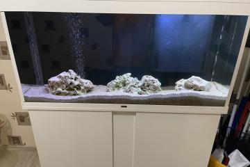 Aquarium Ciano blanc 240 litres et son meuble