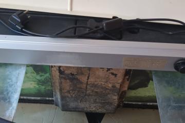 aquarium incurvé 120l + meuble