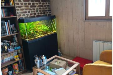 Aquarium 200L Aquael Optiset avec meuble + filtre externe Eheim + osmoseur
